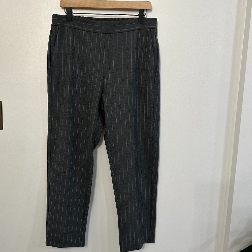 NWOT Piazza Sempione Hilary Gray Pin Striped Work Pant